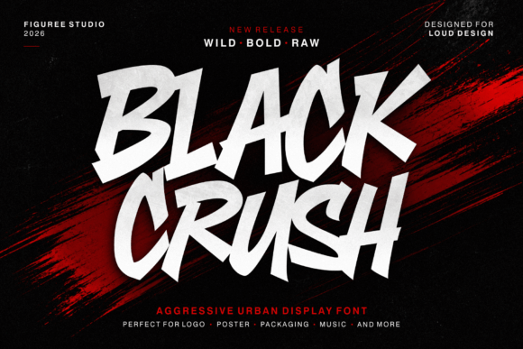 Black Crush: An Aggressive Urban Display Font for Bold Impact