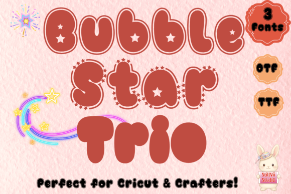 Bubble Star Trio: A Burst of Retro Font Magic