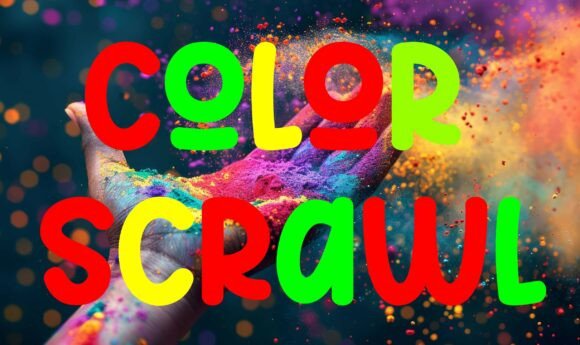 Color Scrawl: Bold Display Font for Joyful Design
