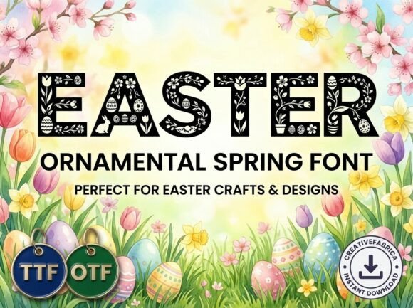 Easter Spring Display Font for Joyful Design Projects