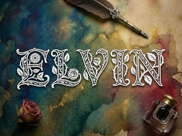 Elvin: A Stunning Decorative Display Typeface for Bold Creators
