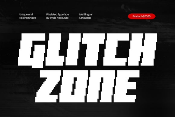 Glitch Zone: A Bold Digital Racing Typeface