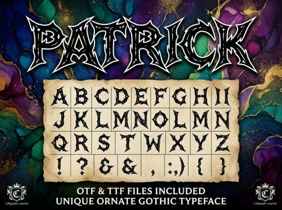 Patrick: A Bold Decorative Display Font for Impactful Design