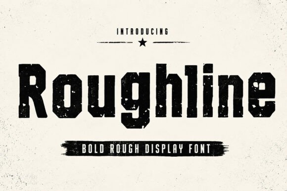 Roughline: Bold Vintage Grunge Display Font