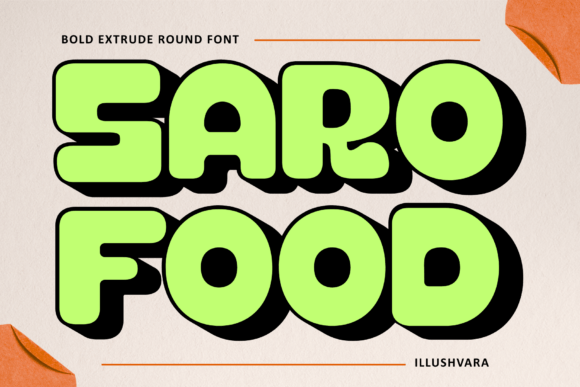 Saro Food: A Bold Typeface for Delicious Designs