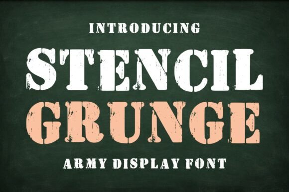 Stencil Grunge: Bold Military Font for Impactful Design