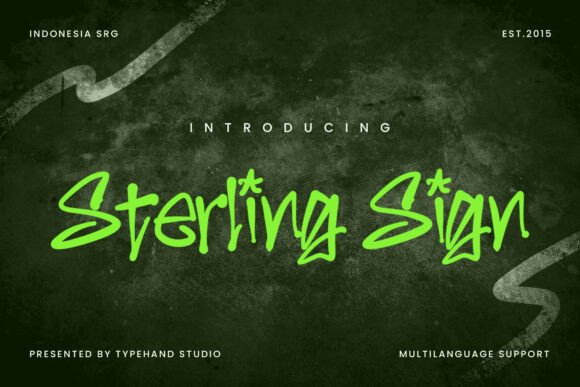 Sterling Sign: Bold Handwritten Font for Streetwear & Urban Branding