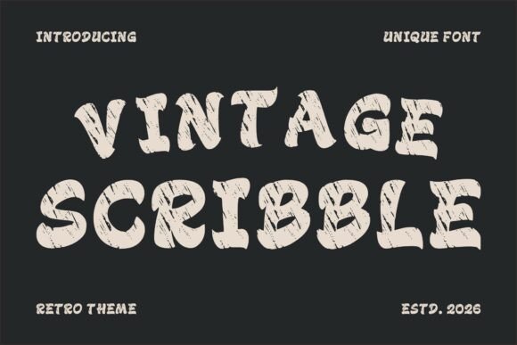 Vintage Scribble: A Bold Handwritten Display Font